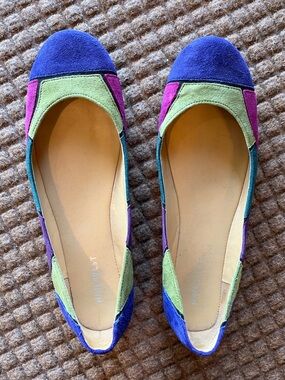 Nine West Colorblock Suede Flats